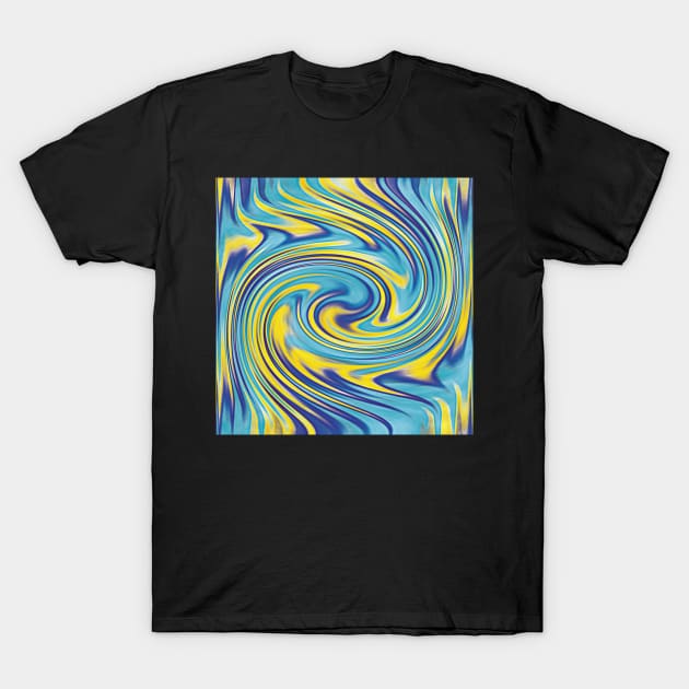 Abstract Swirl Art T-Shirt by Designoholic